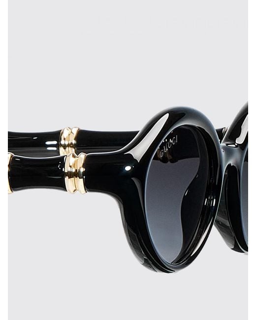 Gucci White Bamboo Effect Acetate Sunglasses