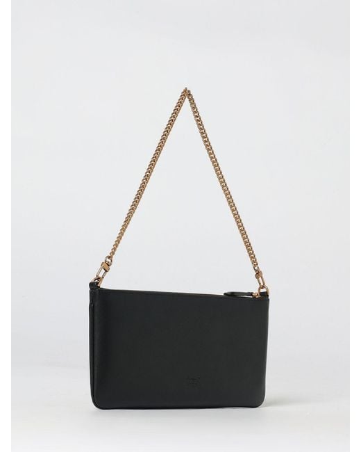 Pinko White Horizontal Flap Leather Bag