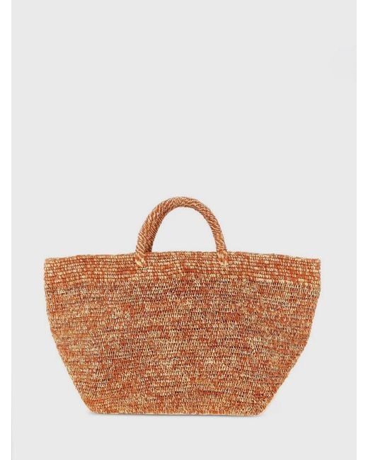 IBELIV Brown Vanilla Raffia Tote Bag