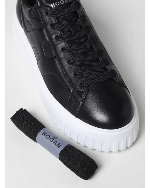 Baskets H-Stripes En Nappa Hogan en coloris Black
