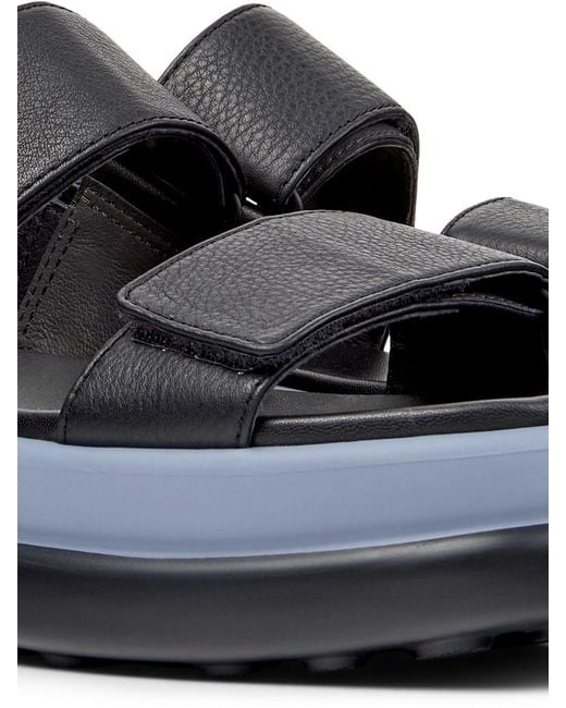 Camper Blue Pelotas Flota Up Grained Leather Sandals