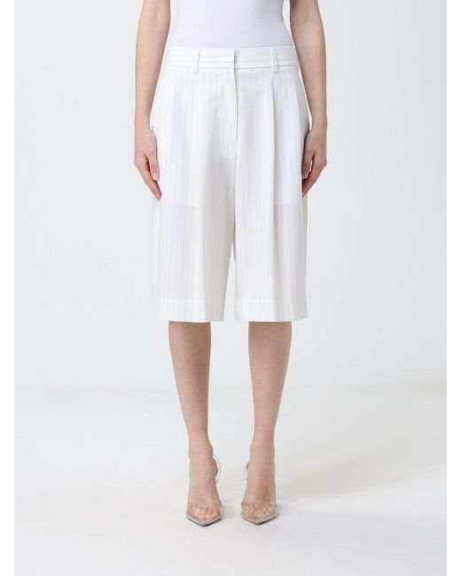 MEIMEIJ White Viscose Blend Shorts