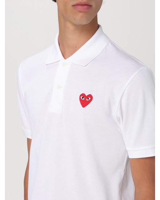 Polo Comme Des Garçons di COMME DES GARÇONS PLAY in White da Uomo