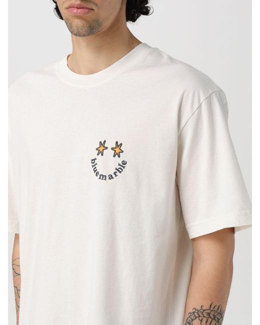 T-shirt in cotone di Bluemarble in White da Uomo