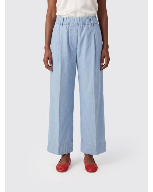Myths Blue Cotton Palazzo Trousers