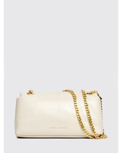Marc Jacobs Natural The Scene Leather Crossbody Bag With Chain Strap And Turn-Lock