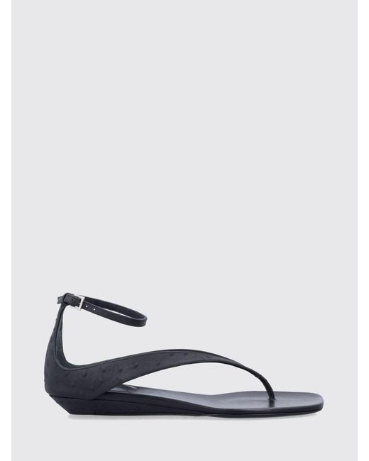 Loulou de Saison White Embossed Leather Sandal