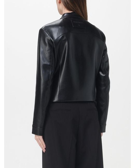 Patrizia Pepe Black Faux Leather Biker Jacket