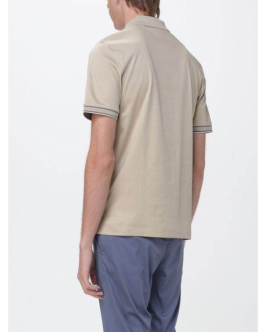 Boss Blue Cotton Polo Shirt With Logo for men