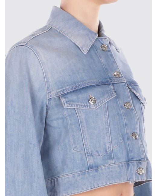 Dondup Blue Cotton Denim Jacket