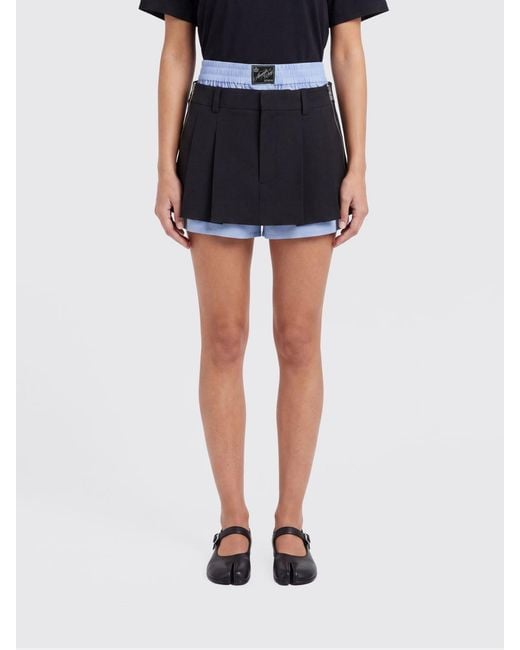 Alexander Wang Blue Wool Blend Shorts