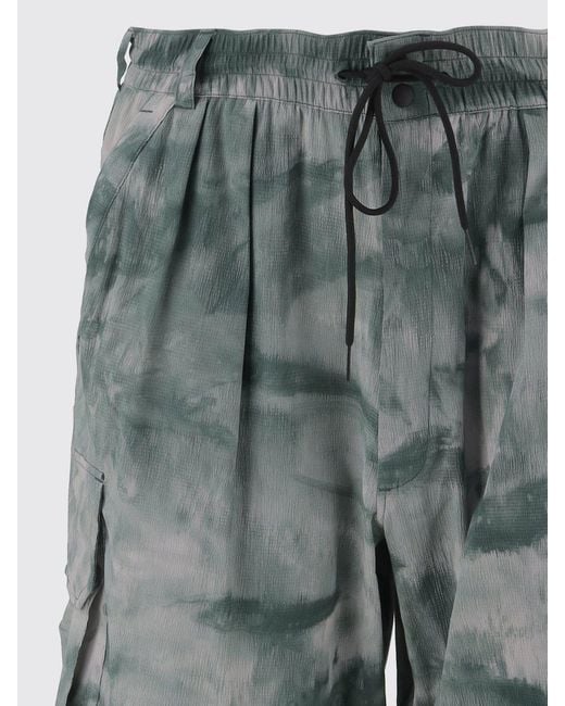 Y-3 Green Cargo Shorts for men