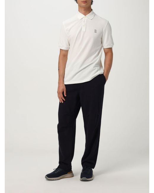 Brunello Cucinelli Polo Herren in White für Herren