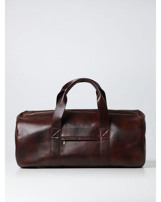 Brunello Cucinelli Travel Bag in Brown for Men Lyst