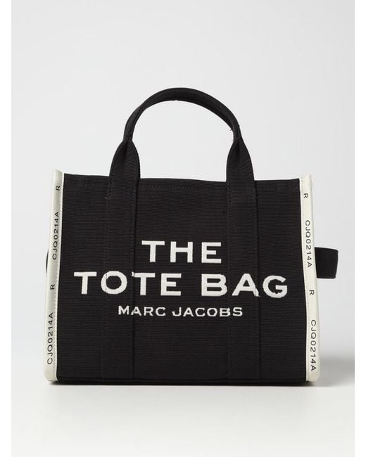 Marc Jacobs Black The Tote Bag In Canvas With Embroidered Logo