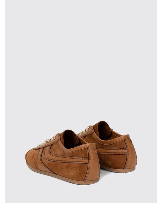 Dries Van Noten Brown Leather Sneakers