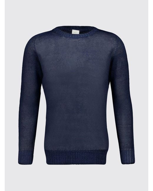 120% Lino Blue Sweater for men