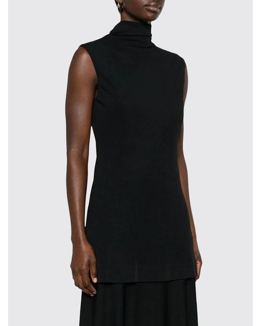 Jil Sander Black Long Stretch Viscose Dress