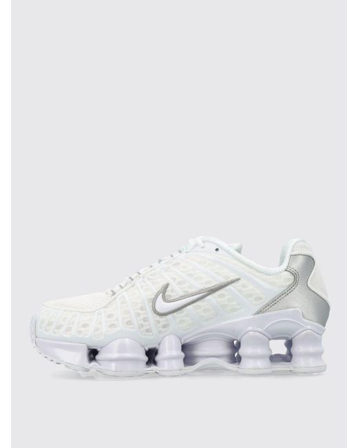 Nike White Shox Tl Mesh And Rubber Sneakers