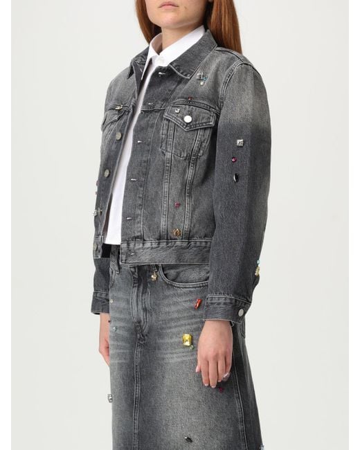 Marc Jacobs Gray Embellished Denim Jacket