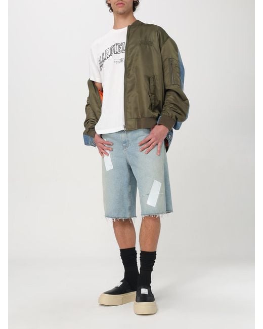 MM6 by Maison Margiela Green Nylon Bomber Jacket for men