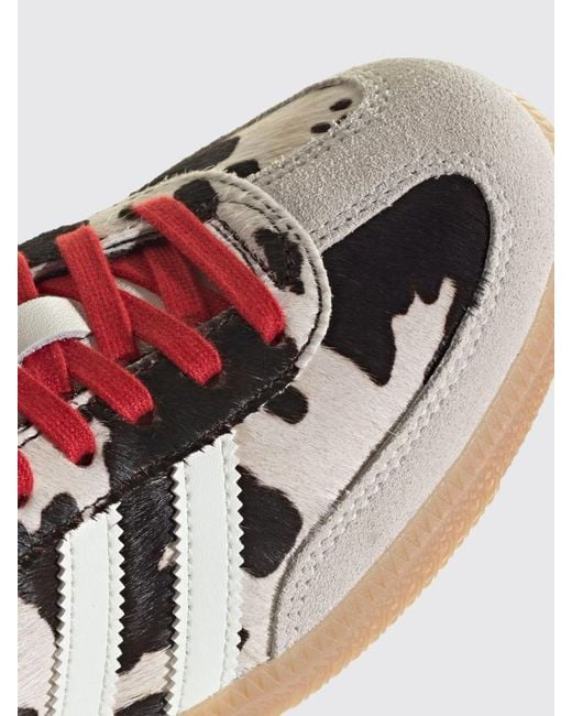 Adidas Originals White Samba Og Cow Print Pony Skin Sneakers for men