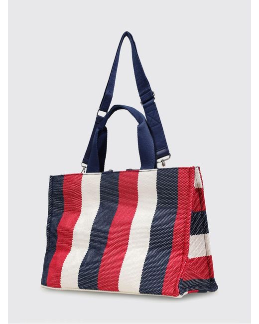 Liu Jo Red Striped Canvas Bag
