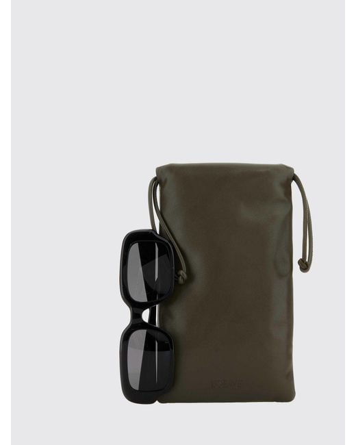Loewe White Slim Rectangular Cat-Eye Sunglasses