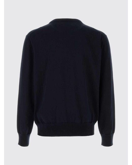 Jil Sander Blue Cotton Knit Top for men
