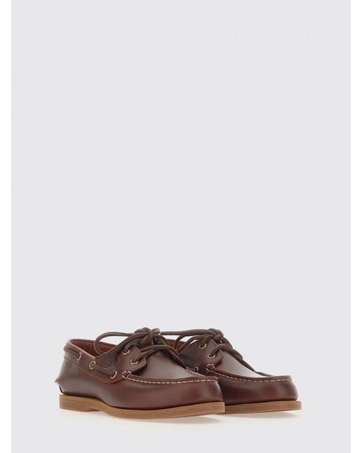Timberland Brown Classic Boat Leather Loafers