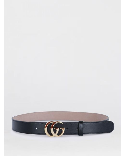 Gucci White Gg Marmont Leather Belt for men