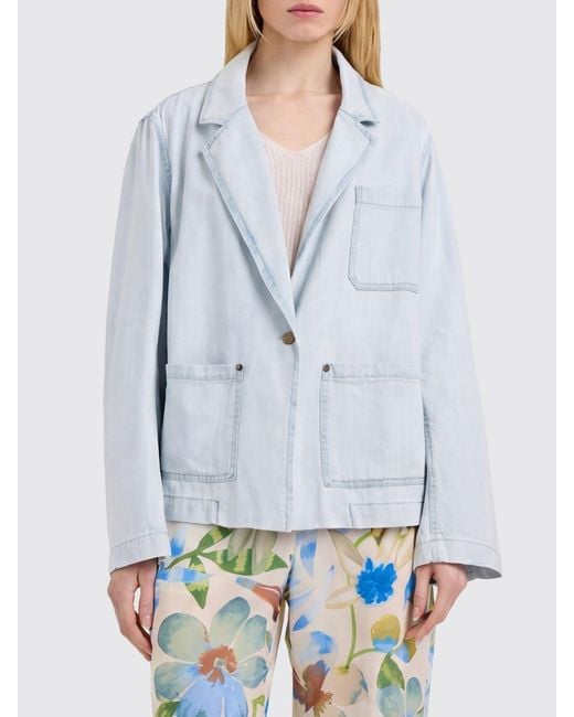 Momoní Gray MomonÌ Relaxed Fit Single-Breasted Cropped Blazer