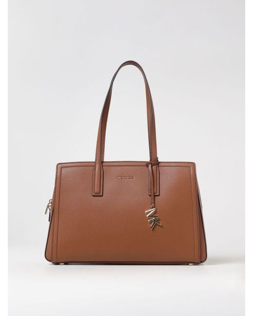 Borsa Tote Laila Media di Michael Kors in Brown