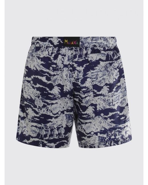 Mauna Kea Blue Printed Technical Fabric Swimsuit for men