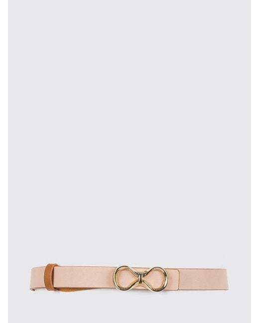 Twinset White Infinity Leather Belt