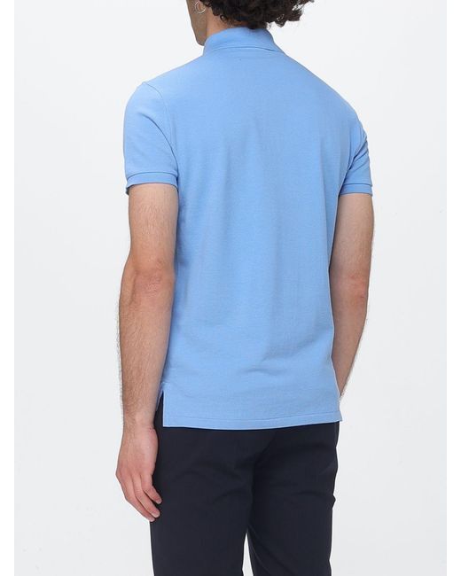 Polo Ralph Lauren Blue Cotton Polo Shirt With Pony Logo for men
