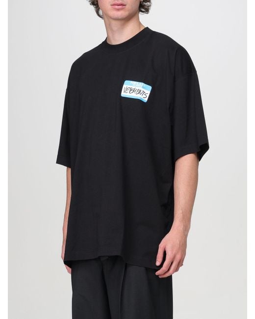 T-shirt Vetements pour homme en coloris Black