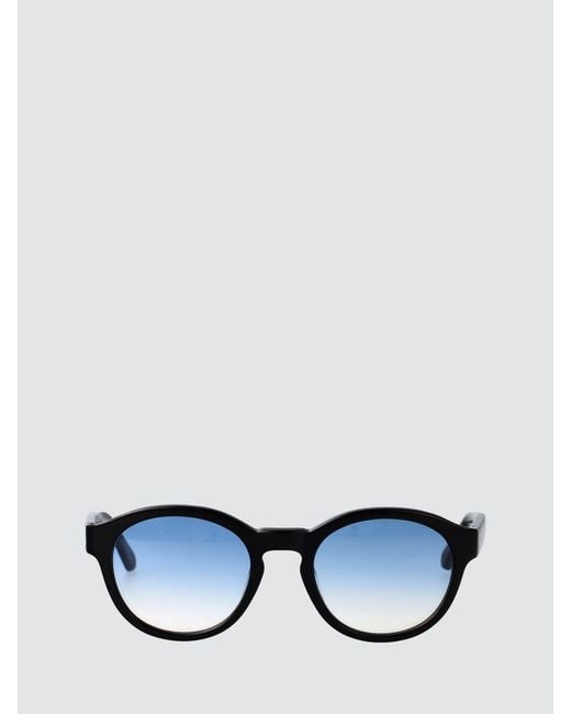 Calvin Klein White Round Acetate Sunglasses With Monogram for men