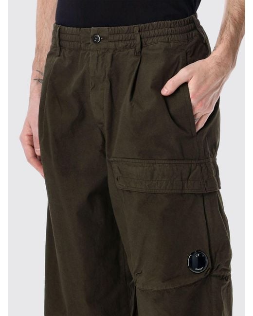 C P Company Black Cargo Trousers for men