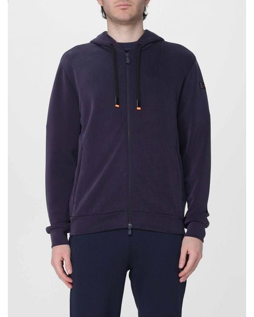 Suns Boards Blue Viscose Blend Hoodie for men