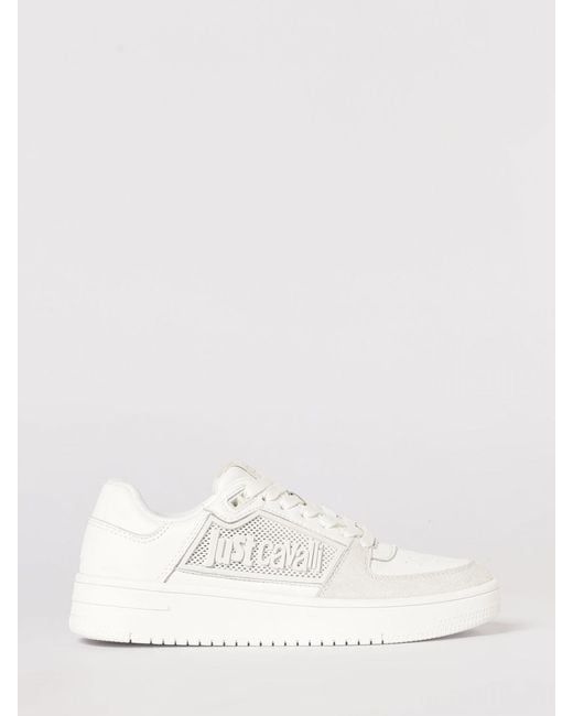 Just Cavalli Natural Leather And Rubber Sneakers