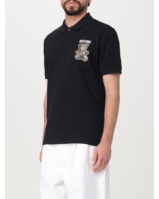 Polo Homme Moschino Couture pour homme en coloris Black