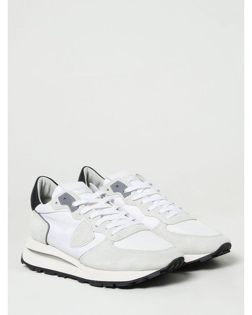 Sneakers Tropez in pelle scamosciata e nylon di Philippe Model in White da Uomo