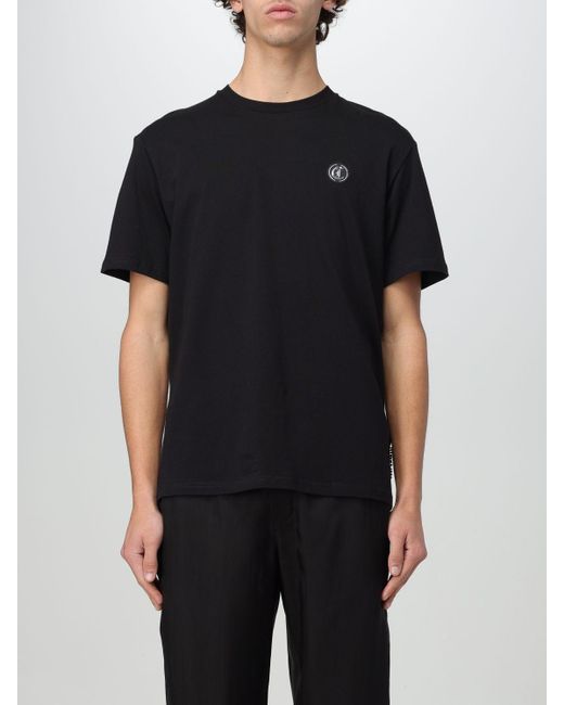 T-shirt con mini logo monogram di Just Cavalli in Black da Uomo