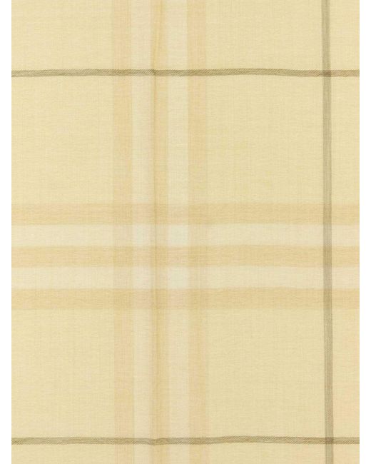 Sciarpa Di Lana Check di Burberry in Yellow da Uomo