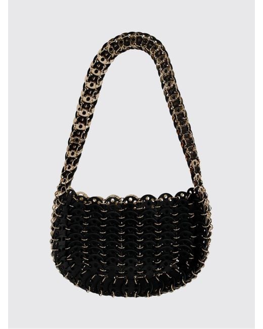 Rabanne Black Moon Flip Reversible Leather Bag