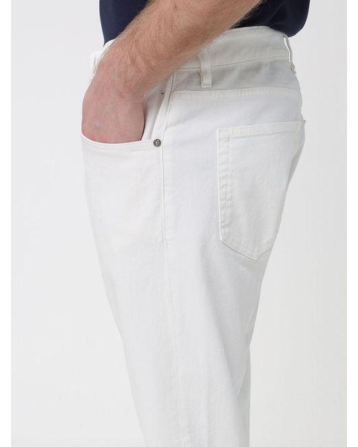 PT Torino White Denim Straight Jeans for men