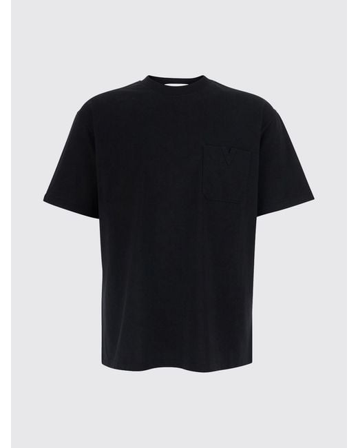 Valentino Black Vlogo Signature Cotton-Blend T-Shirt With Patch Pocket for men