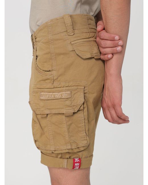 Pantalones cortos Alpha Industries de hombre de color Natural