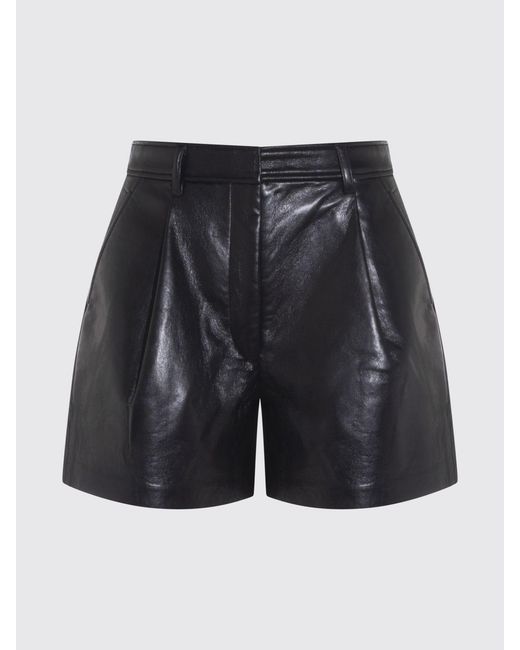 Anine Bing Black Leather Shorts